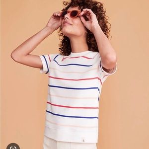 Lou & Grey Striped Terry Sweatshirt Tee